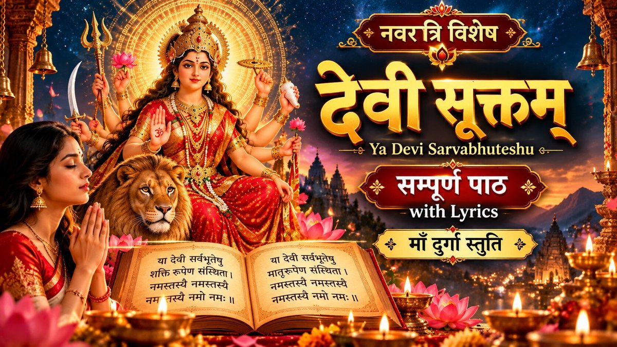 Tantrokta Devi Suktam (Durga Saptashati): Namo Devyai and Ya Devi Sarvabhuteshu, Sanskrit Lyrics with Meaning