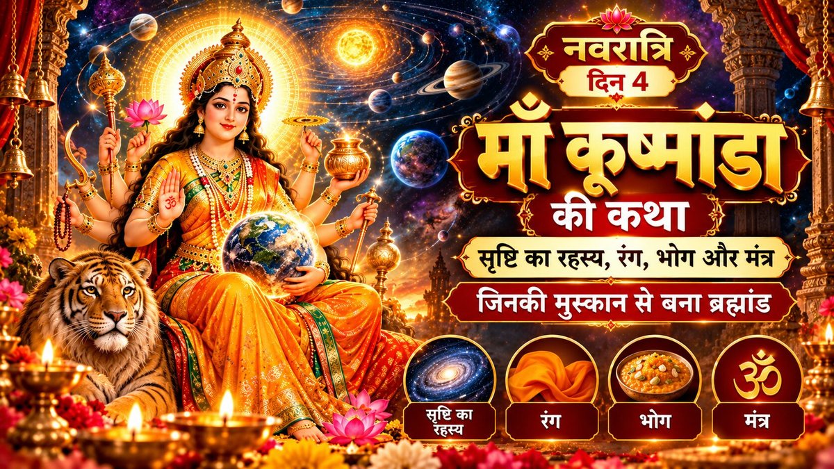 Navratri Day 4 2026: Maa Kushmanda - Date, Colour, Mantra, Bhog and Puja Vidhi