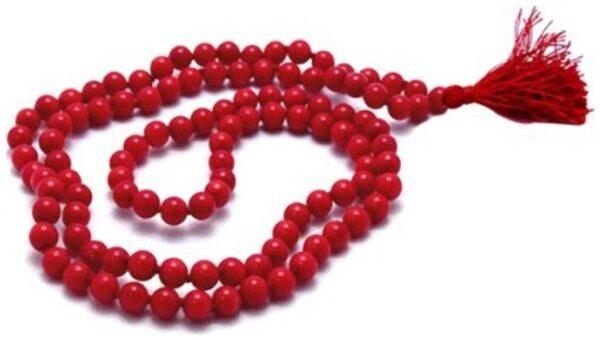 Natural Red Hakik Maala or Natural Red Agate Rosary Certified for Mangal