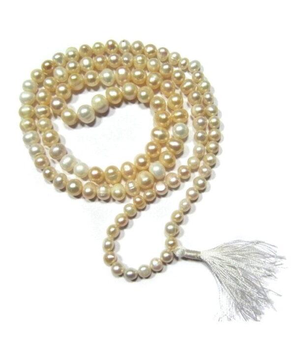 Pearl (Mukta, Moti) Mala / Rosary - 06 mm (MAPE-002)